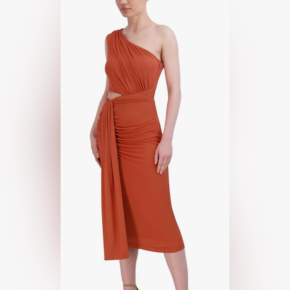 NWT BCBGMaxAzria Draped Midi Dress